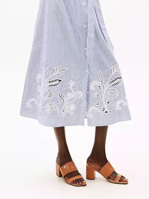 TH Wide-heel leather mule sandal cinnamon bark - Women&rsquo;s shoes