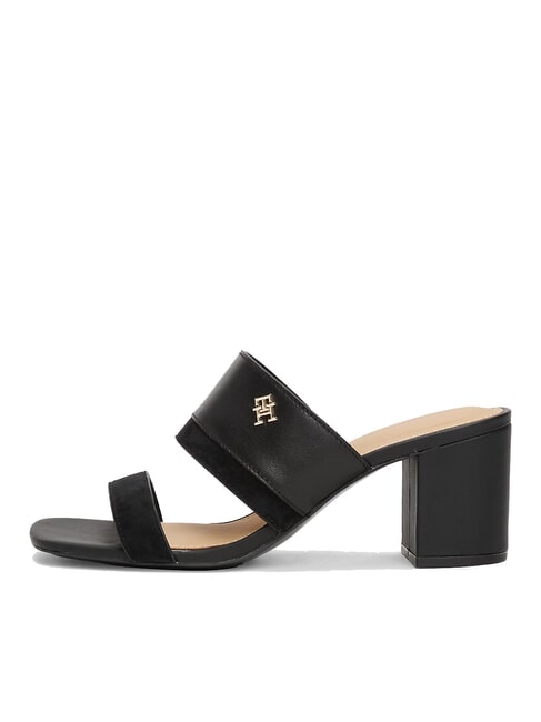 TH Wide-heel leather mule sandal black - Women&rsquo;s shoes