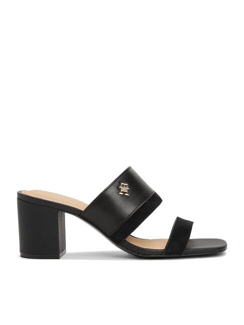 TH Wide-heel leather mule sandal black - Women&rsquo;s shoes
