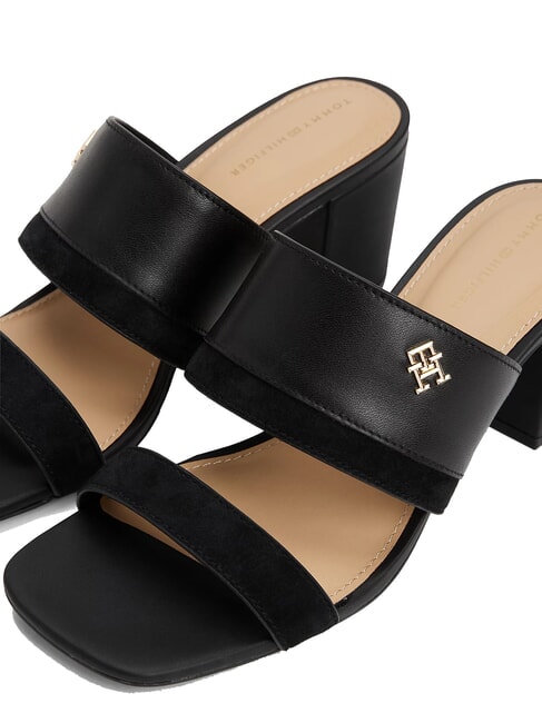 TH Wide-heel leather mule sandal black - Women&rsquo;s shoes