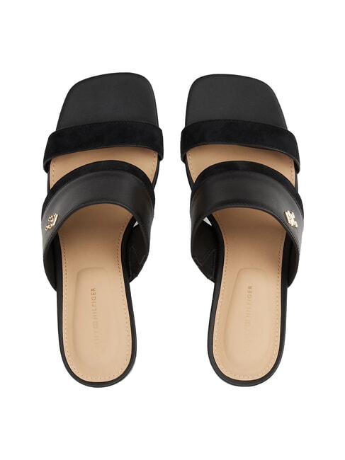 TH Wide-heel leather mule sandal black - Women&rsquo;s shoes