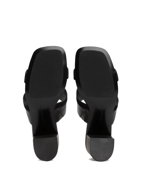 TH Wide-heel leather mule sandal black - Women&rsquo;s shoes