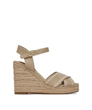 TOMMY HILFIGER TH High canvas wedge sandals - Women&rsquo;s shoes