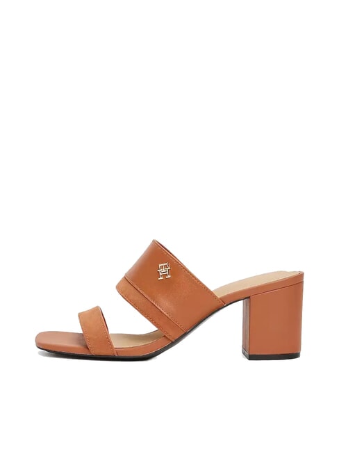 TH Wide-heel leather mule sandal cinnamon bark - Women&rsquo;s shoes
