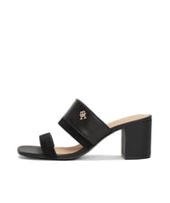 TOMMY HILFIGER TH Wide-heel leather mule sandal black - Women&rsquo;s shoes - 2