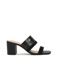TOMMY HILFIGER TH Wide-heel leather mule sandal black - Women&rsquo;s shoes - 3