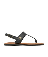TOMMY HILFIGER TH Leather flip-flops - Women&rsquo;s shoes