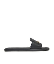 TOMMY HILFIGER TH Leather slippers with logo - Women&rsquo;s shoes