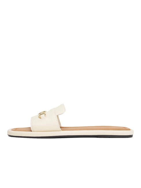 TH Leather slippers with logo muslin - Women&rsquo;s shoes