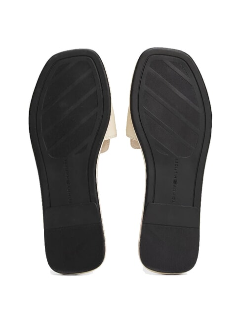 TH Leather slippers with logo muslin - Women&rsquo;s shoes