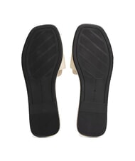 TOMMY HILFIGER TH Leather slippers with logo muslin - Women&rsquo;s shoes - 6