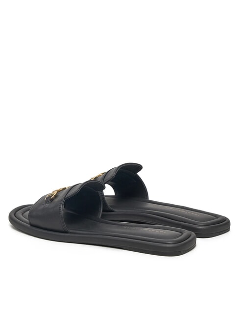 TH Leather slippers with logo black - Women&rsquo;s shoes