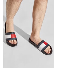 TOMMY HILFIGER TH FLAG POOL Men's slippers black - Men&rsquo;s shoes - 7
