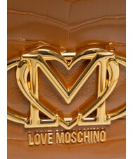 LOVE MOSCHINO CROCO Convertible Shoulder bag / crossbody bag camel2 - Women&rsquo;s Bags - 3