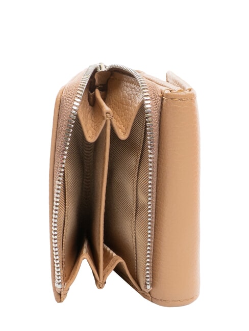 WALLETS GRAIN Small hammered leather wallet clay - Women&rsquo;s Wallets