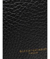 GIANNI CHIARINI CECILE Hammered leather shoulder bag Black - Women&rsquo;s Bags - 3