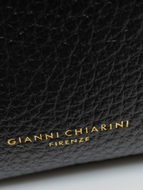 BROOKE Hammered leather shoulder bag Black - Women&rsquo;s Bags