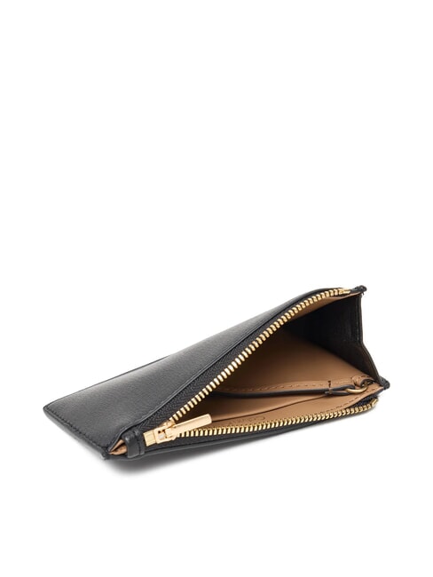 EMBOSSED LOGO Flat card holder black/toasted coconut - Women&rsquo;s Wallets