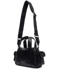 CALVIN KLEIN SIGNATURE LOGO STRAP Handbag, with shoulder strap black / old silver - Women&rsquo;s Bags - 3