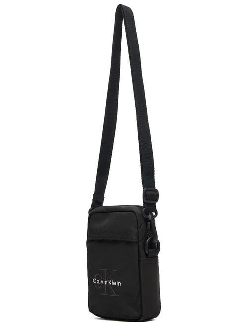 BOLD LOGO NYLON Shoulder bag on black - Over-the-shoulder Bags for Men