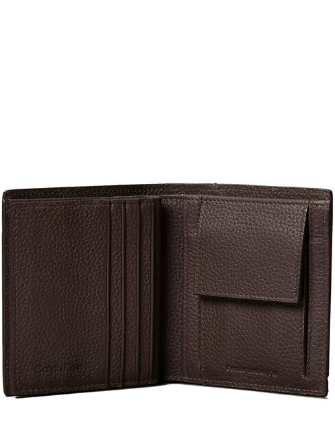 FOIL EMBOSSED Leather wallet ck dark brown - Men&rsquo;s Wallets