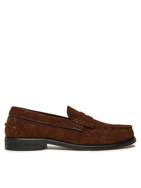 CLASSIC HILFIGER Suede leather loafers legacy brown - Men&rsquo;s shoes