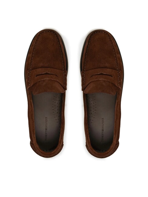CLASSIC HILFIGER Suede leather loafers legacy brown - Men&rsquo;s shoes