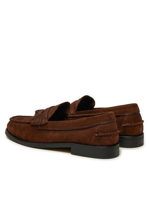 CLASSIC HILFIGER Suede leather loafers legacy brown - Men&rsquo;s shoes