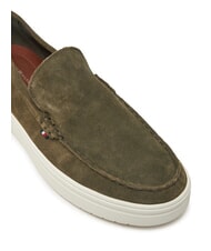 TOMMY HILFIGER MODERN LIGHT HYBRID Suede leather loafers army green - Men&rsquo;s shoes - 3
