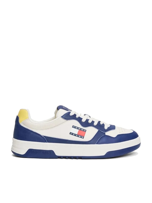 TOMMY JEANS Cupsole Leather sneakers velvet blue - Men&rsquo;s shoes