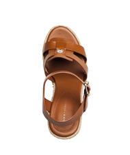 TOMMY HILFIGER TH High leather espadrilles wedge sandals cognac brown - Women&rsquo;s shoes - 4