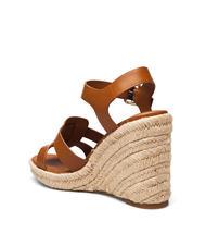 TOMMY HILFIGER TH High leather espadrilles wedge sandals cognac brown - Women&rsquo;s shoes - 5