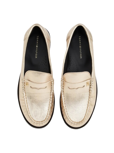 TH METALLIC Metallic leather loafers gold - Women&rsquo;s shoes