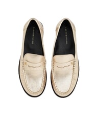 TOMMY HILFIGER TH METALLIC Metallic leather loafers gold - Women&rsquo;s shoes - 3