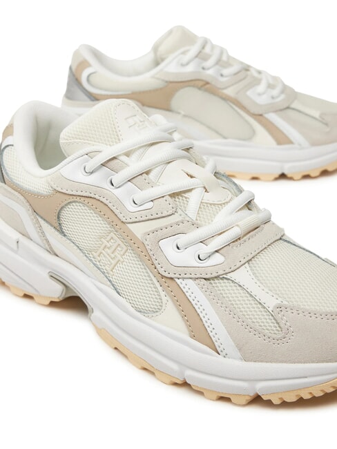 MODERN RUGGED Runner sneakers palm tree aop ivory silk - Women&rsquo;s shoes