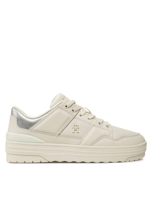 TH Women's chunky leather sneakers ivory petal - Women&rsquo;s shoes