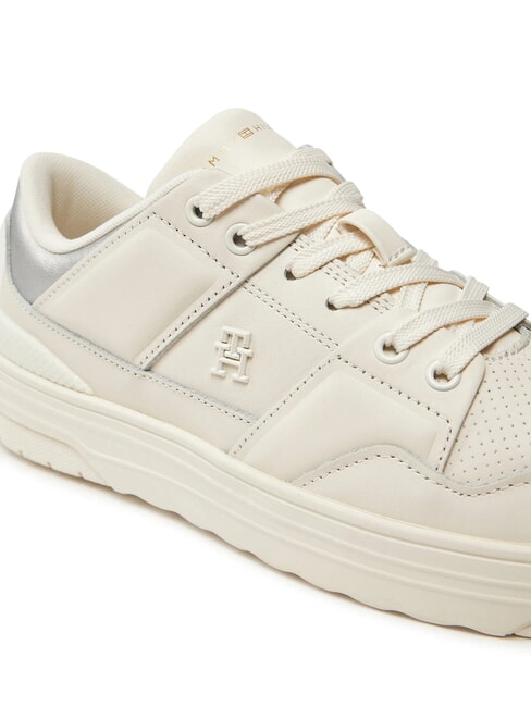 TH Women's chunky leather sneakers ivory petal - Women&rsquo;s shoes