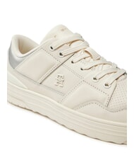 TOMMY HILFIGER TH Women's chunky leather sneakers ivory petal - Women&rsquo;s shoes - 3