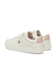 TOMMY HILFIGER ESSENTIAL CHIC COURT Women's leather sneakers ancient white - Women&rsquo;s shoes - 5
