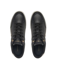 TOMMY HILFIGER ESSENTIAL CHIC COURT Women's leather sneakers black - Women&rsquo;s shoes - 4