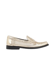 TOMMY HILFIGER TH METALLIC Metallic leather loafers - Women&rsquo;s shoes