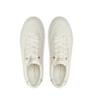 TOMMY HILFIGER ESSENTIAL Canvas platform sneakers ecru - Women&rsquo;s shoes - 4