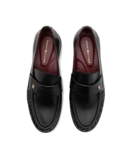 TOMMY HILFIGER TH Women's leather moccasin black - Women&rsquo;s shoes - 3