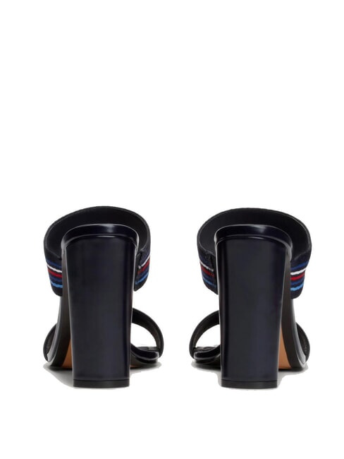 SLIDE High sandals with logo ribbon space blue - Women&rsquo;s shoes