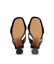 TOMMY HILFIGER SLIDE High sandals with logo ribbon space blue - Women&rsquo;s shoes - 6