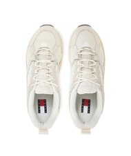 TOMMY HILFIGER ARCHIVE '97 Leather and fabric runner sneakers ivory - Women&rsquo;s shoes - 4
