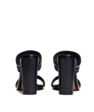 TOMMY HILFIGER SLIDE High sandals with logo ribbon space blue - Women&rsquo;s shoes - 5