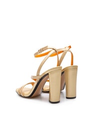 TOMMY HILFIGER TH GOLD BLOCK High leather sandals gold - Women&rsquo;s shoes - 3