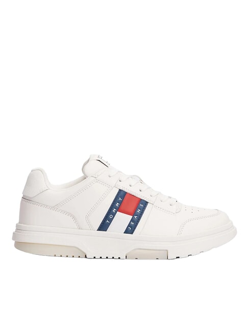 BROOKLYN ESSENTIAL Women's leather sneakers ecru - Women&rsquo;s shoes