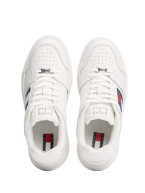 BROOKLYN ESSENTIAL Women's leather sneakers ecru - Women&rsquo;s shoes